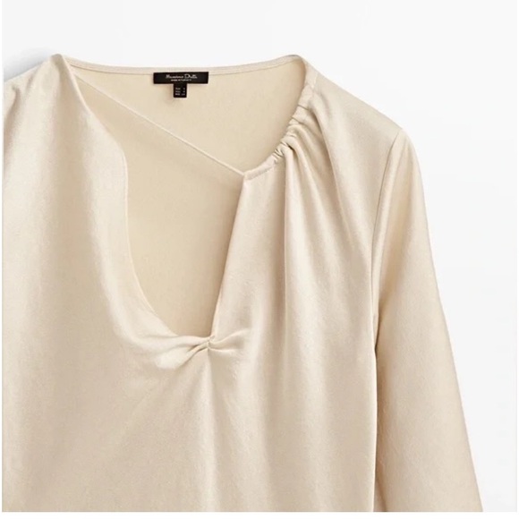 Massimo DUTTI SATIN Long DRESS. Medium - Picture 2 of 8